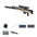 Sniper Rifle Shell Ejecting Blaster Toys With Scope - M40